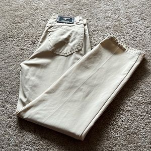 Vintage Versace Jeans Couture High Rise Beige Straight Leg Denim Jeans Size 31